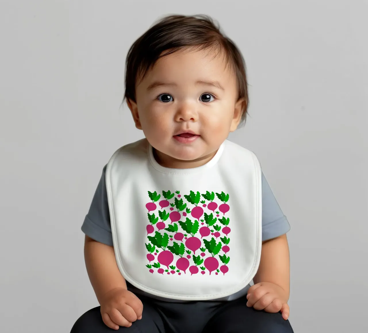 Radishes pattern bavaglino da baobabprintstore