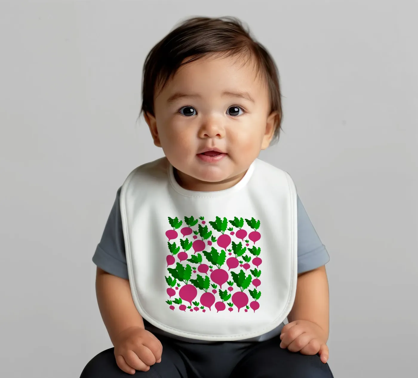 Radishes pattern bavaglino da baobabprintstore