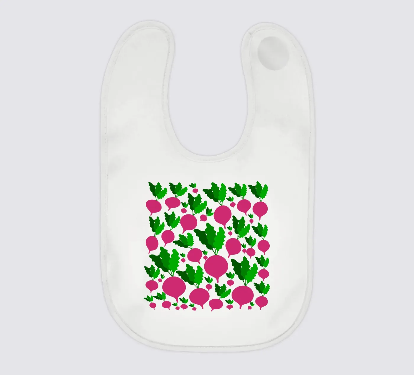 Radishes pattern baby bib by baobabprintstore