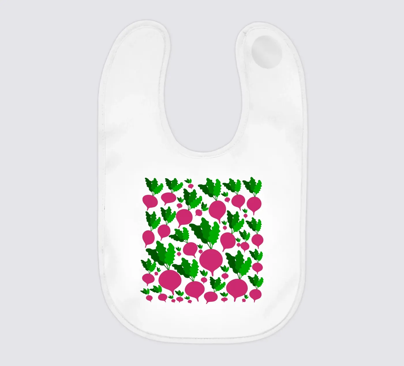 Radishes pattern Babylätzchen von baobabprintstore