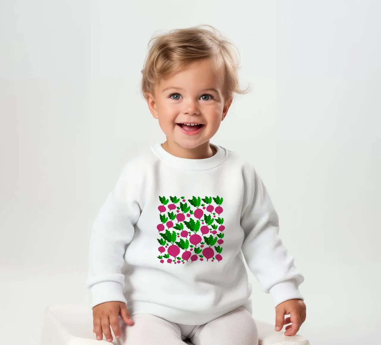 Radishes pattern felpa neonato da baobabprintstore