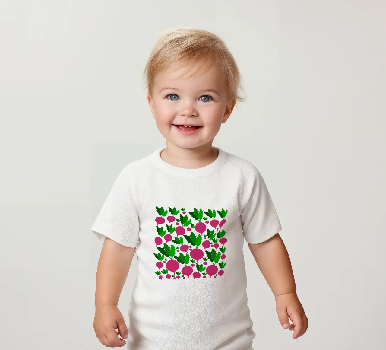 Radishes pattern maglietta neonato da baobabprintstore