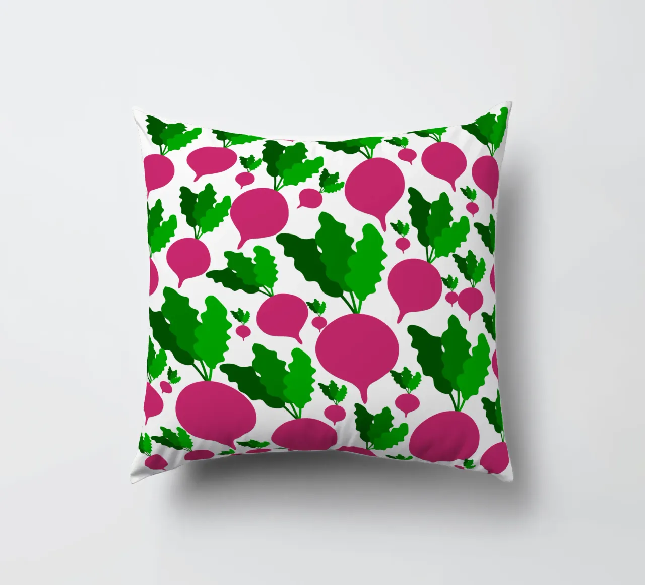 Radishes pattern cuscino da baobabprintstore
