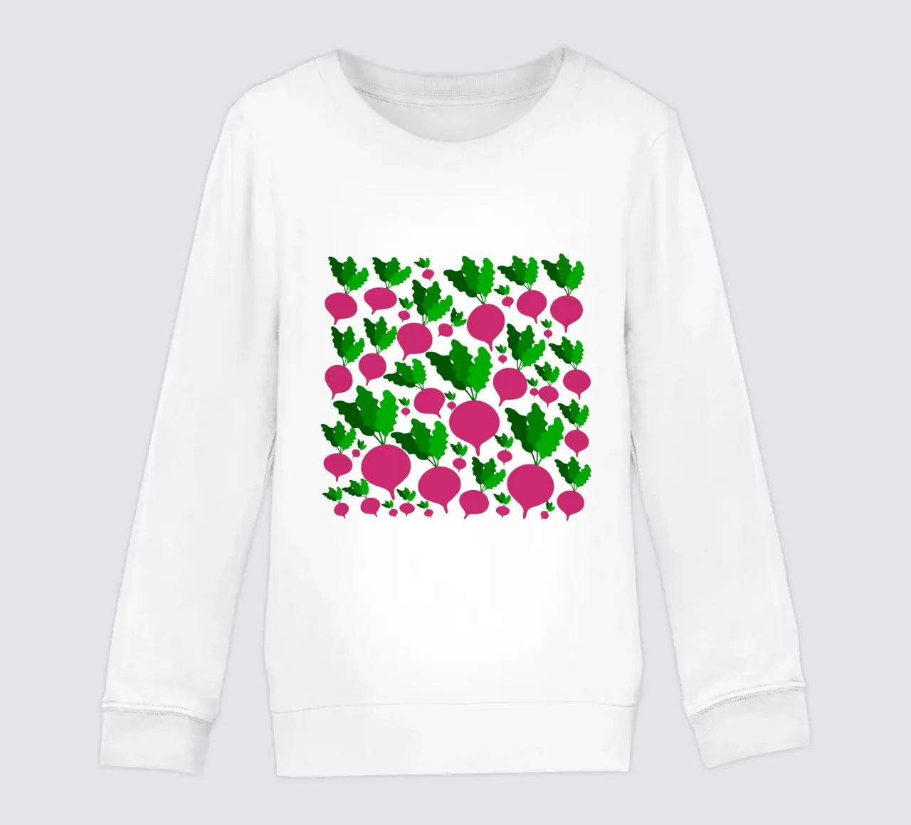 Radishes pattern felpa bambino da baobabprintstore