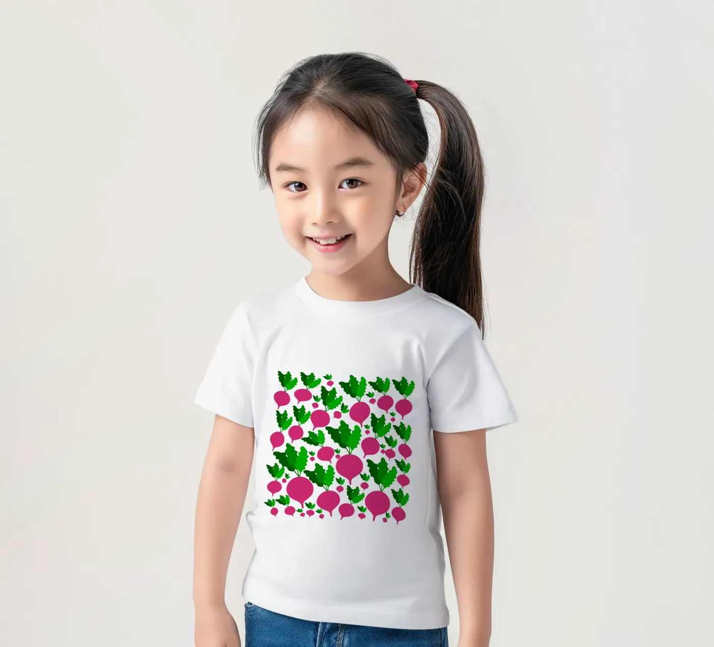 Radishes pattern t-shirt bambini da baobabprintstore