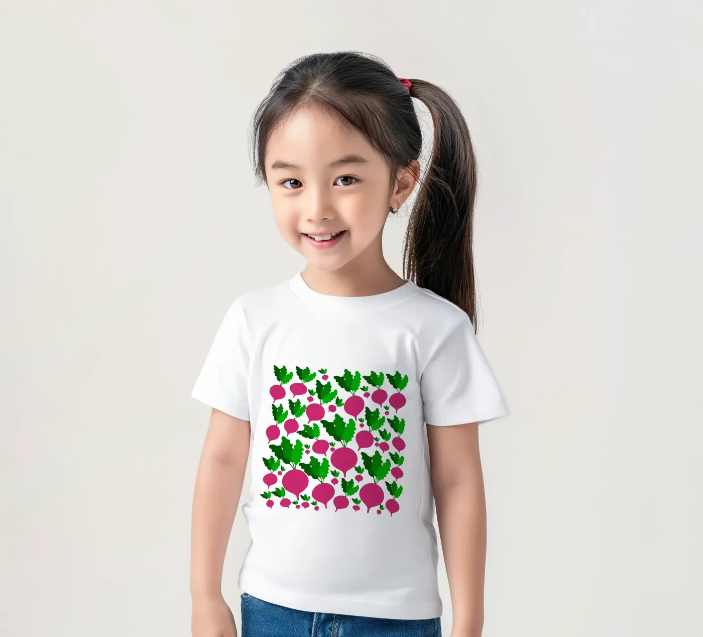 Radishes pattern t-shirt bambini da baobabprintstore