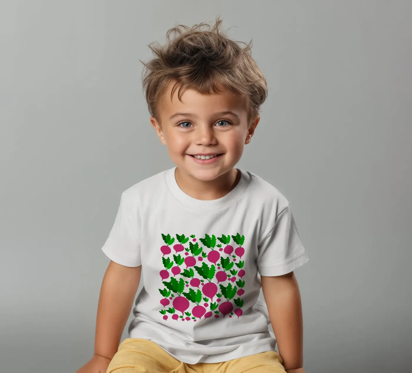 Radishes pattern t-shirt bambini da baobabprintstore