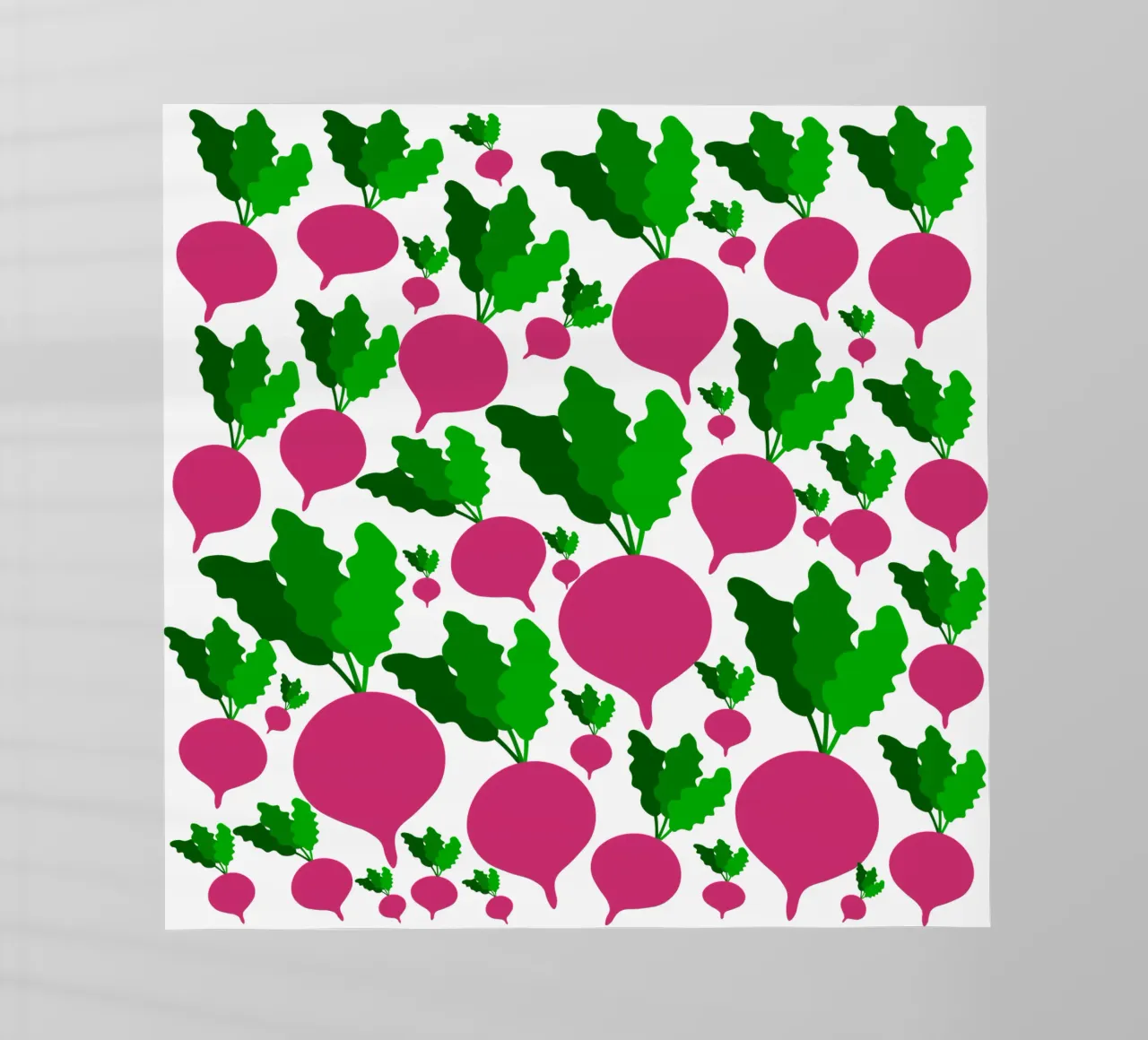 Radishes pattern pellicola backlit da baobabprintstore
