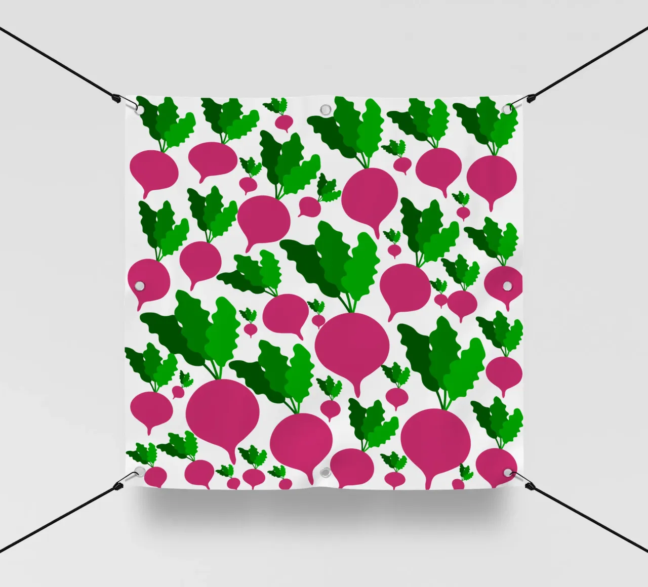 Radishes pattern telo in pvc da baobabprintstore