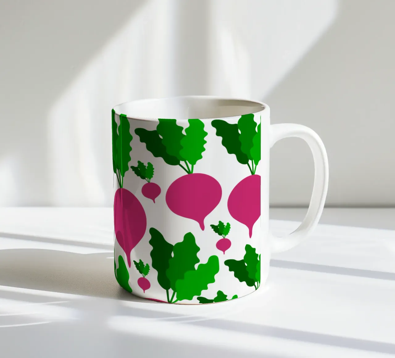 Radishes pattern tazza in ceramica da baobabprintstore