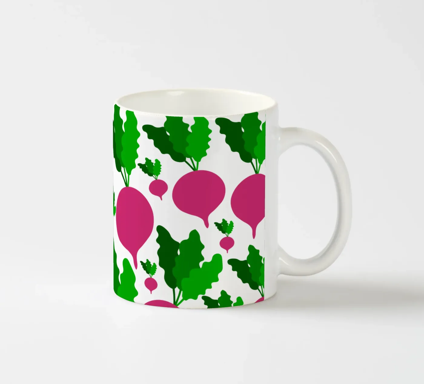 Radishes pattern ceramic mug by baobabprintstore