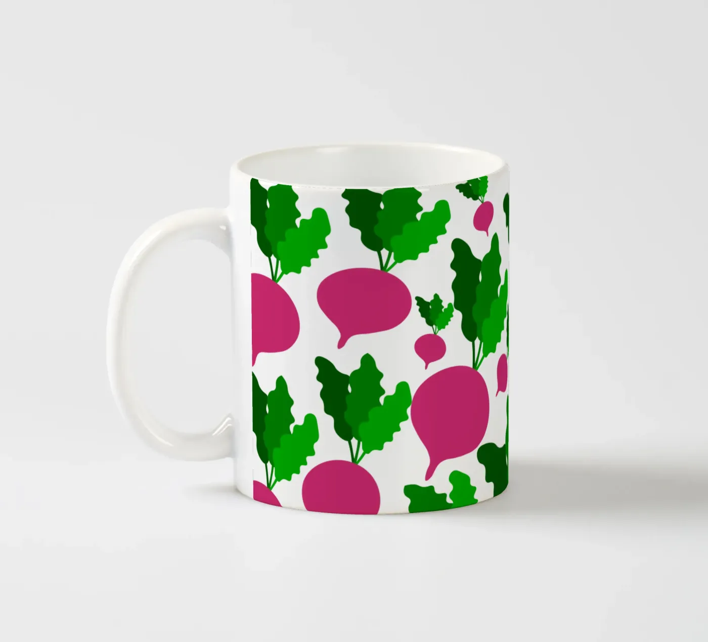 Radishes pattern ceramic mug by baobabprintstore