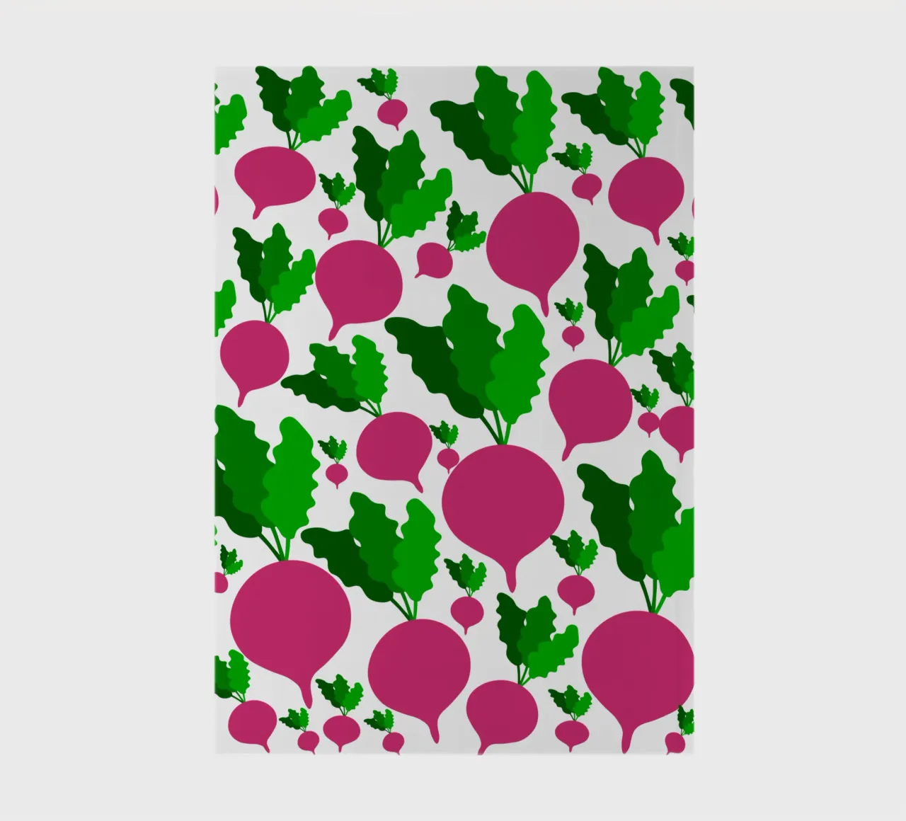 Radishes pattern notebook by baobabprintstore