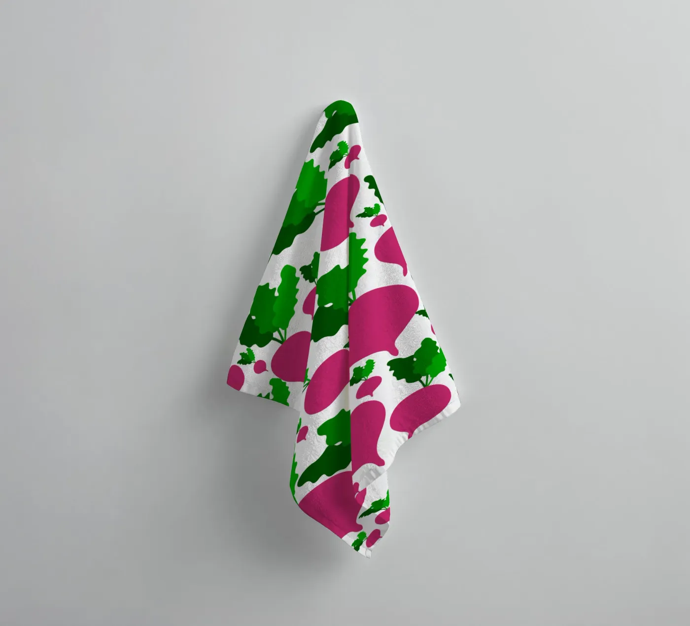 Radishes pattern badhanddoek van baobabprintstore