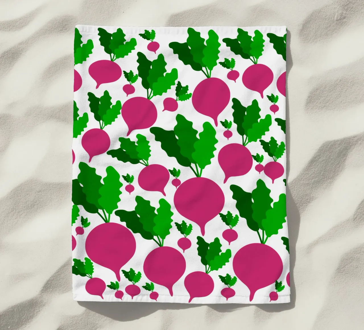Radishes pattern Strandtuch von baobabprintstore