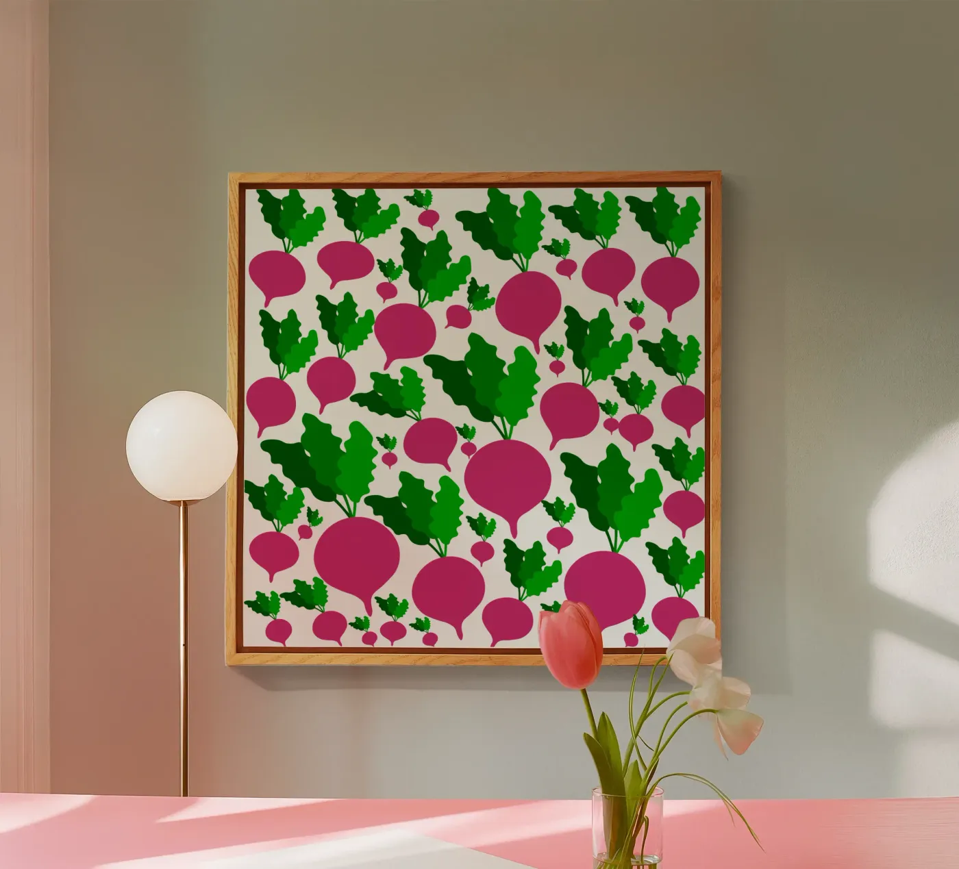 Radishes pattern plexiglass da baobabprintstore