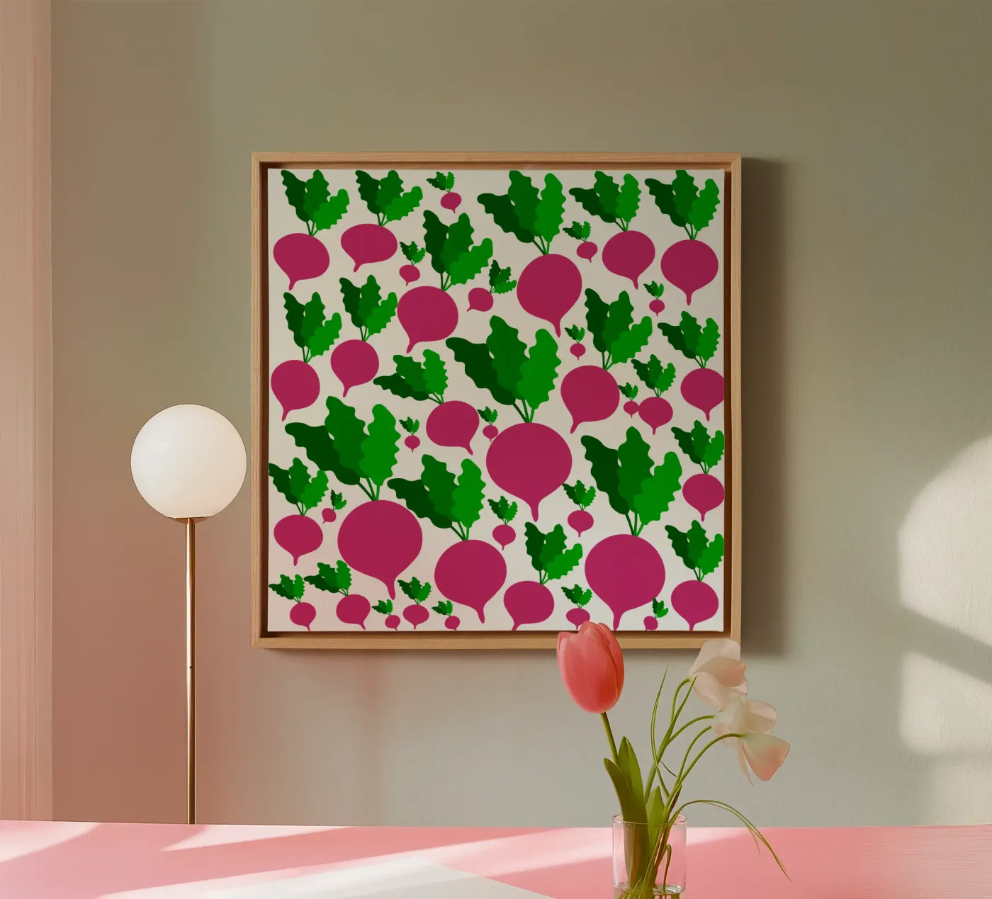 Radishes pattern tela da baobabprintstore