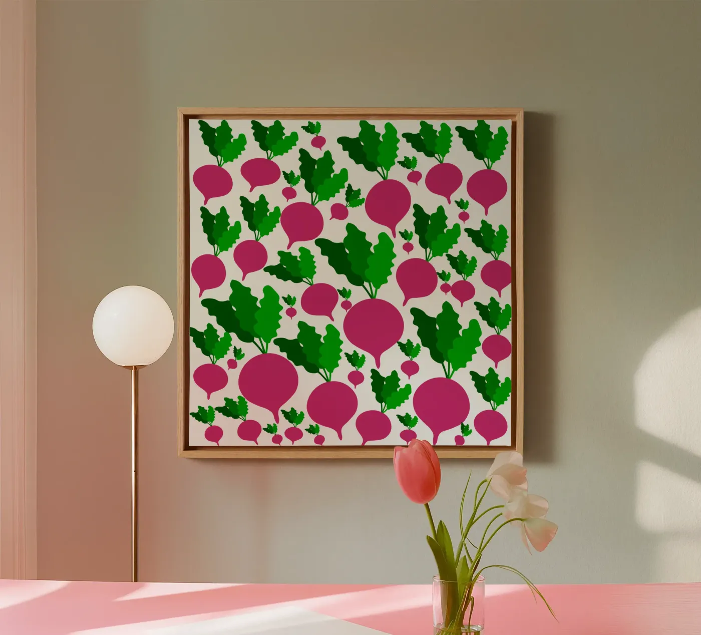 Radishes pattern tela da baobabprintstore