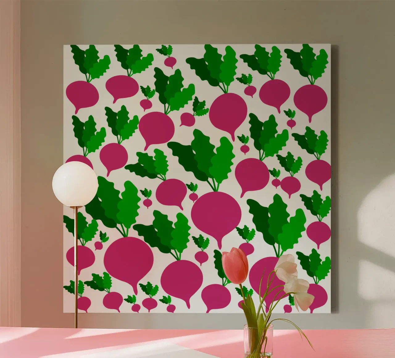 Radishes pattern tela da baobabprintstore