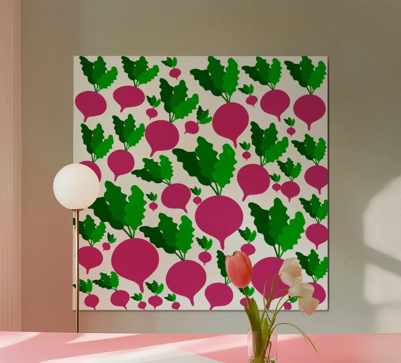 Radishes pattern poster da baobabprintstore
