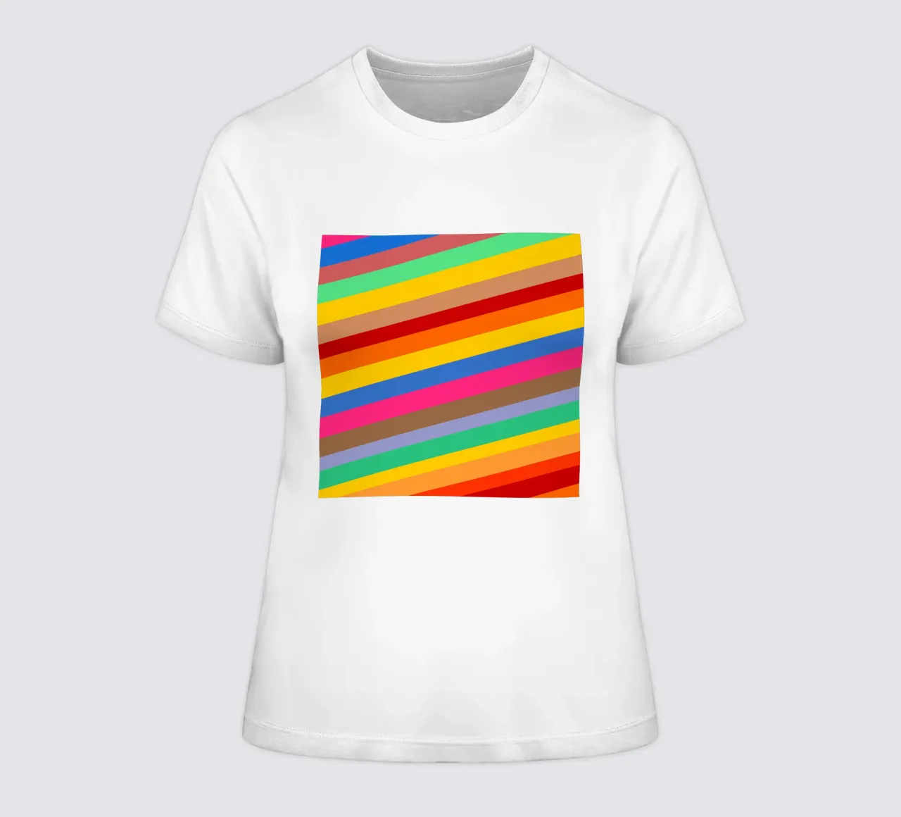 Retro slides pattern t-shirt da donna da baobabprintstore