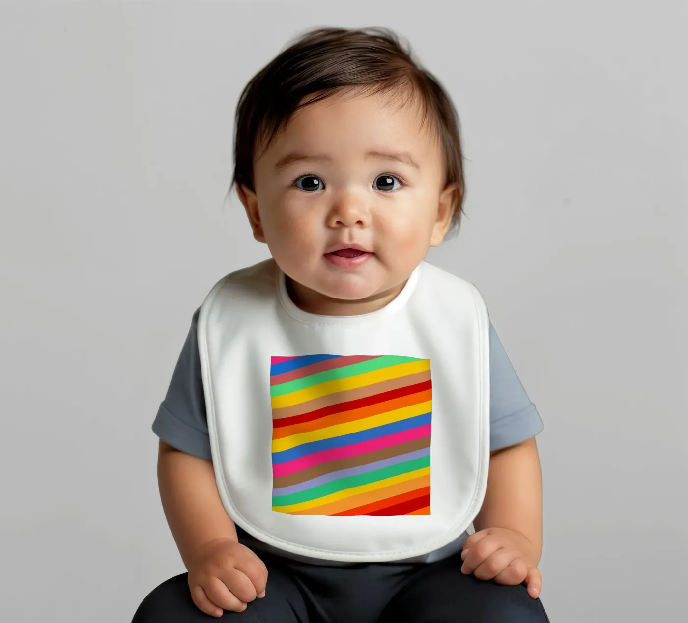 Retro slides pattern baby slabbetje van baobabprintstore