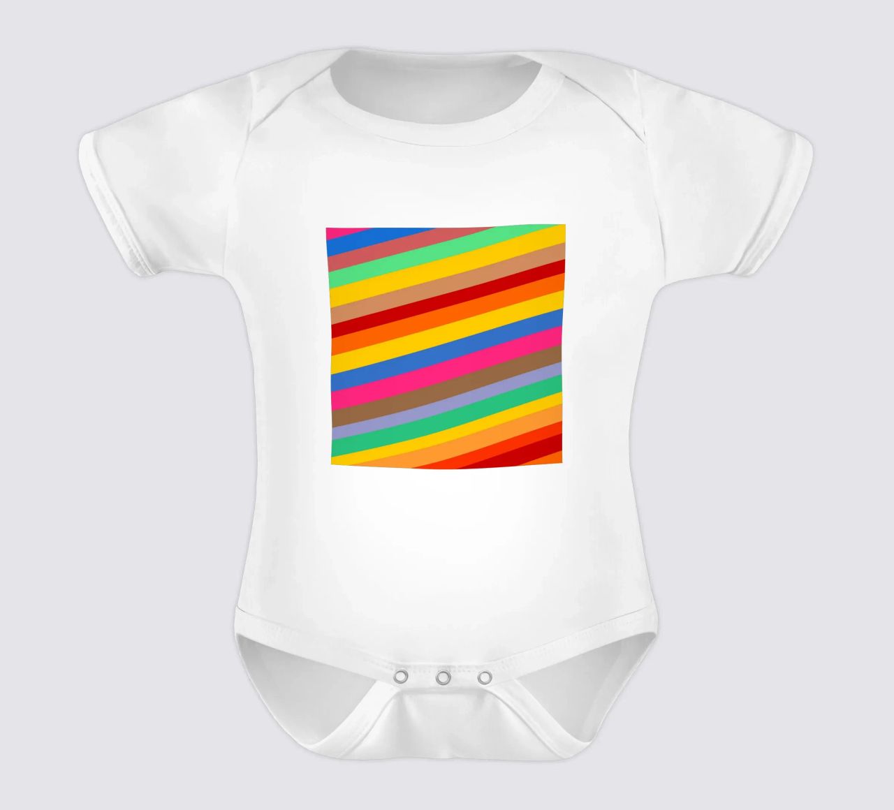 Retro slides pattern short-sleeve baby romper by baobabprintstore