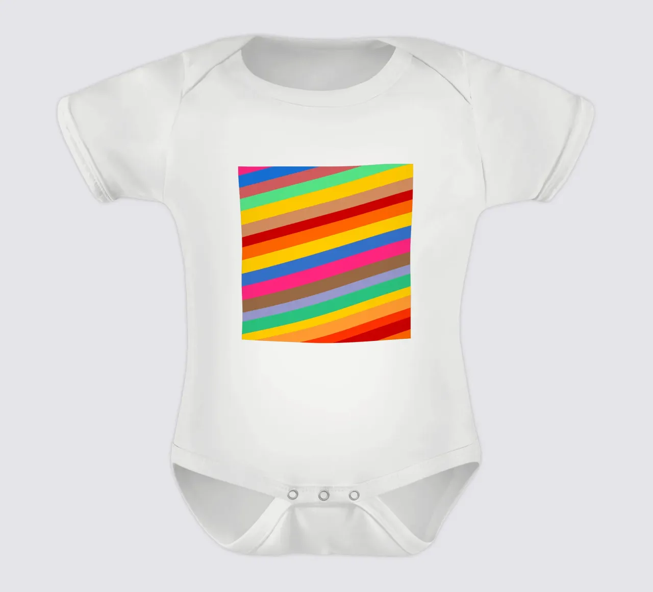 Retro slides pattern Kurzarm Babybody von baobabprintstore