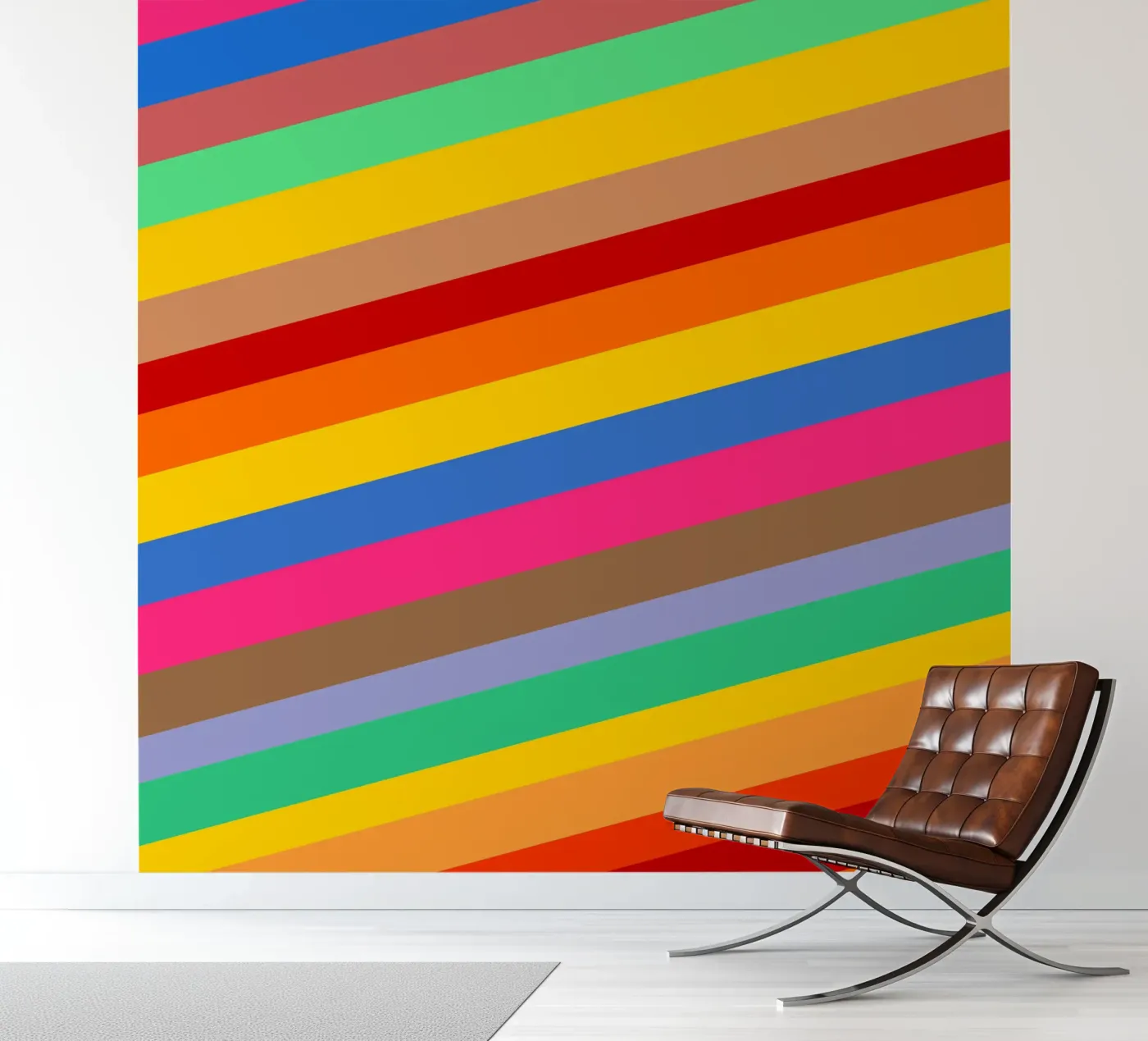 Retro slides pattern fotobehang van baobabprintstore