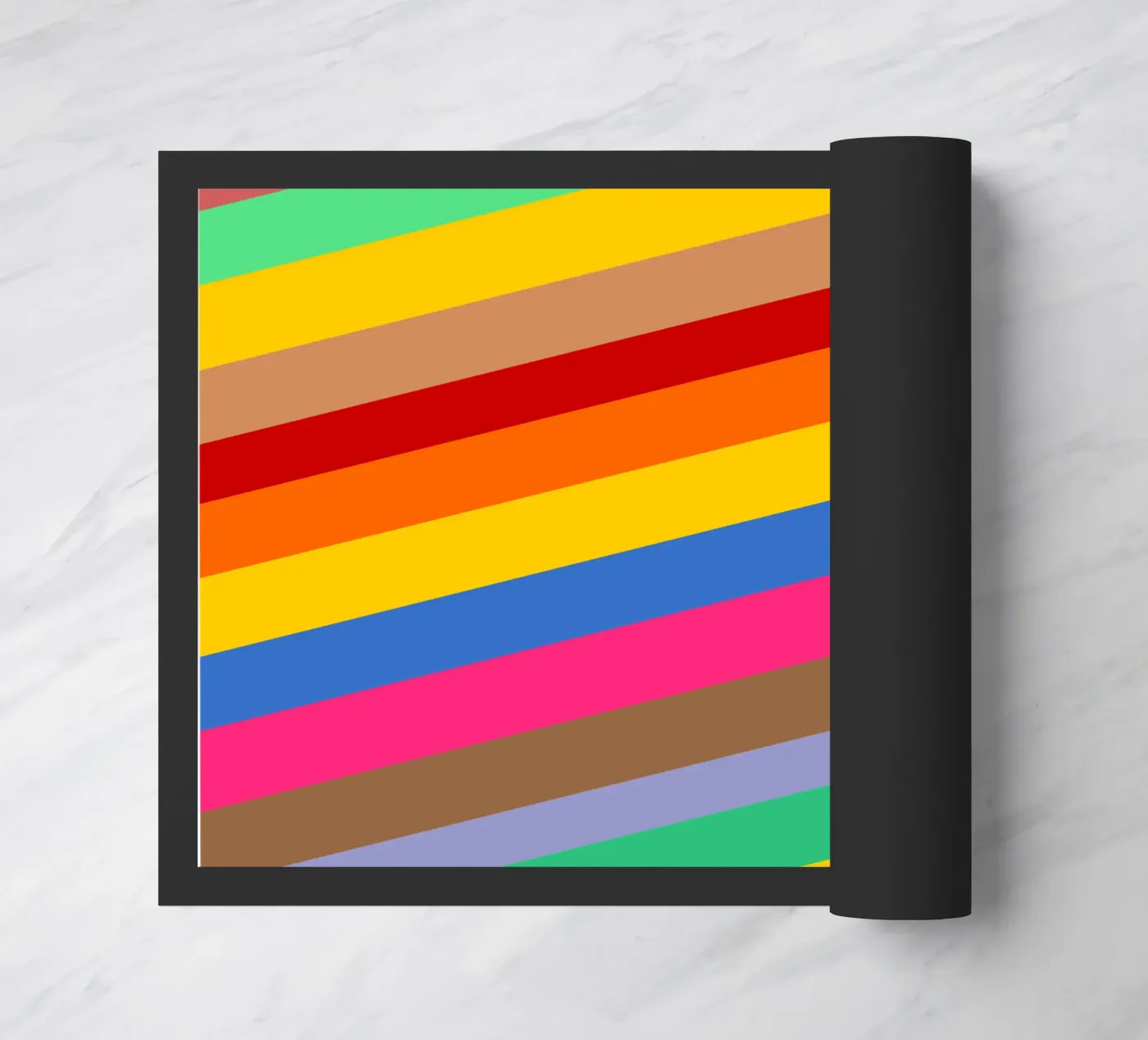 Retro slides pattern doormat by baobabprintstore