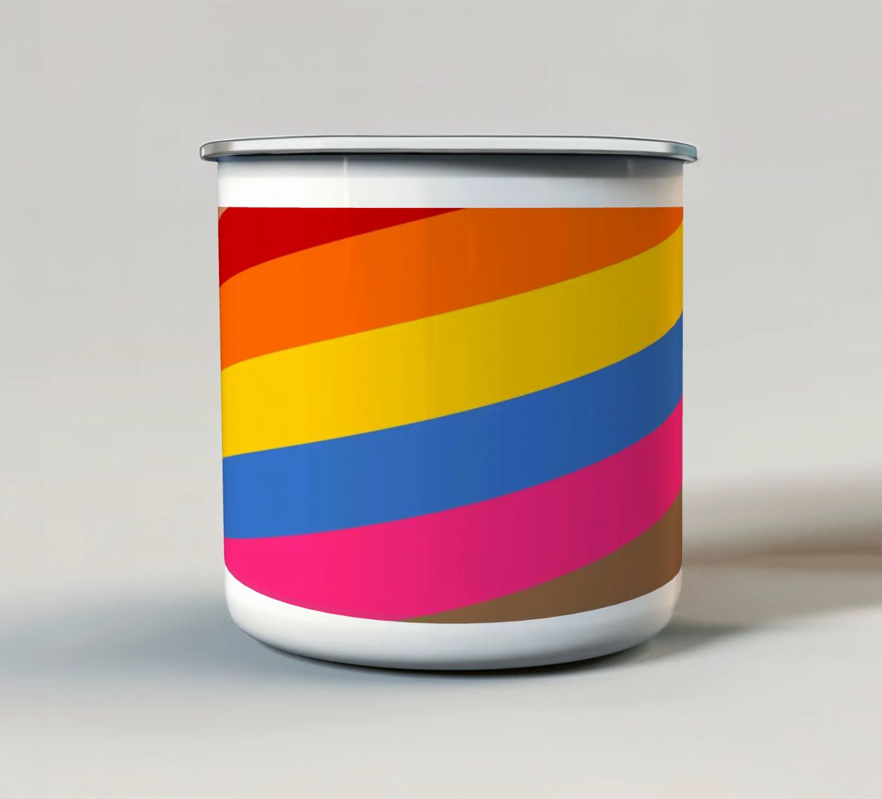 Retro slides pattern enamel mug by baobabprintstore