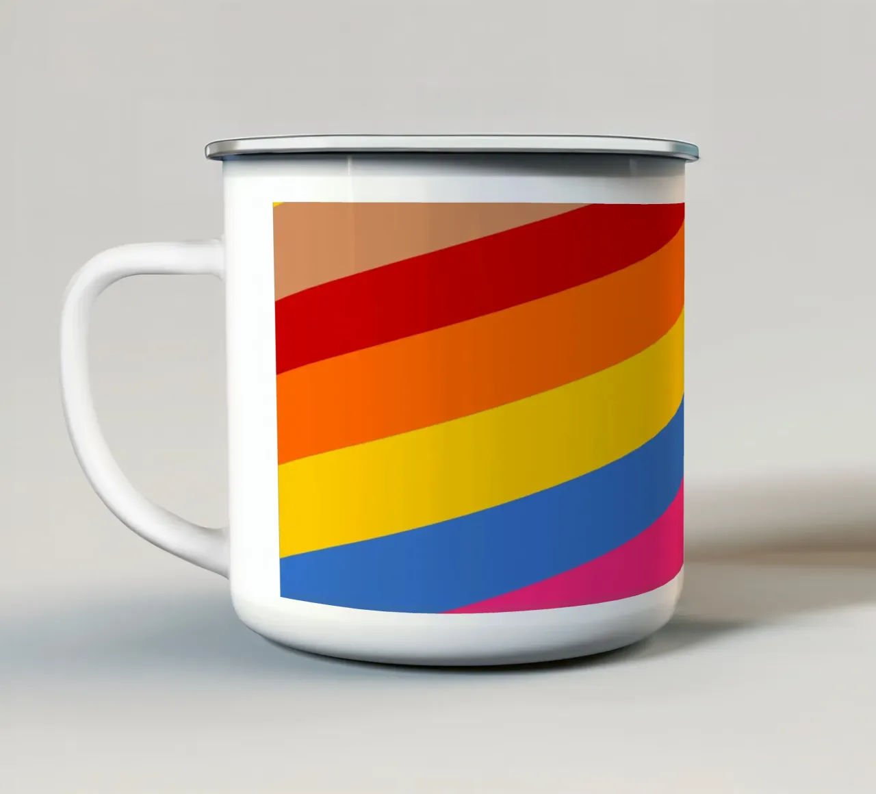 Retro slides pattern mug en émail de baobabprintstore