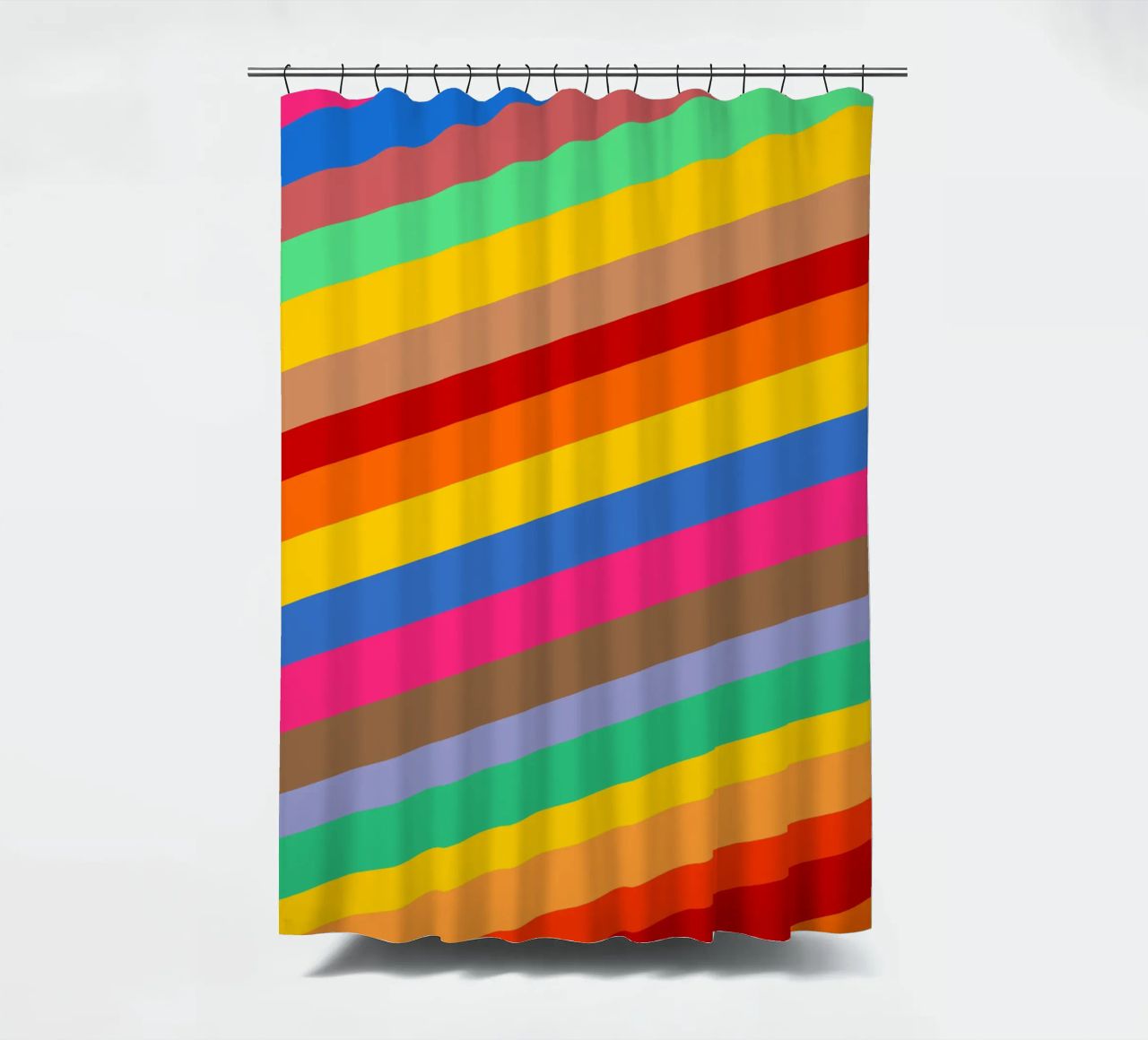 Retro slides pattern tenda da doccia da baobabprintstore
