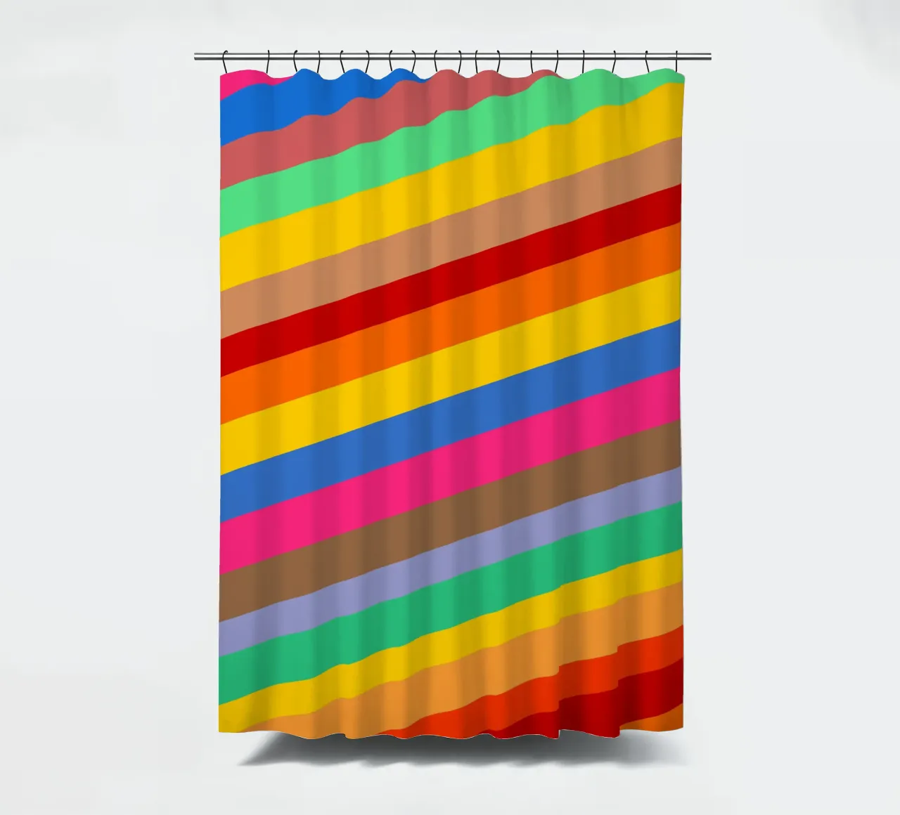 Retro slides pattern Duschvorhang von baobabprintstore