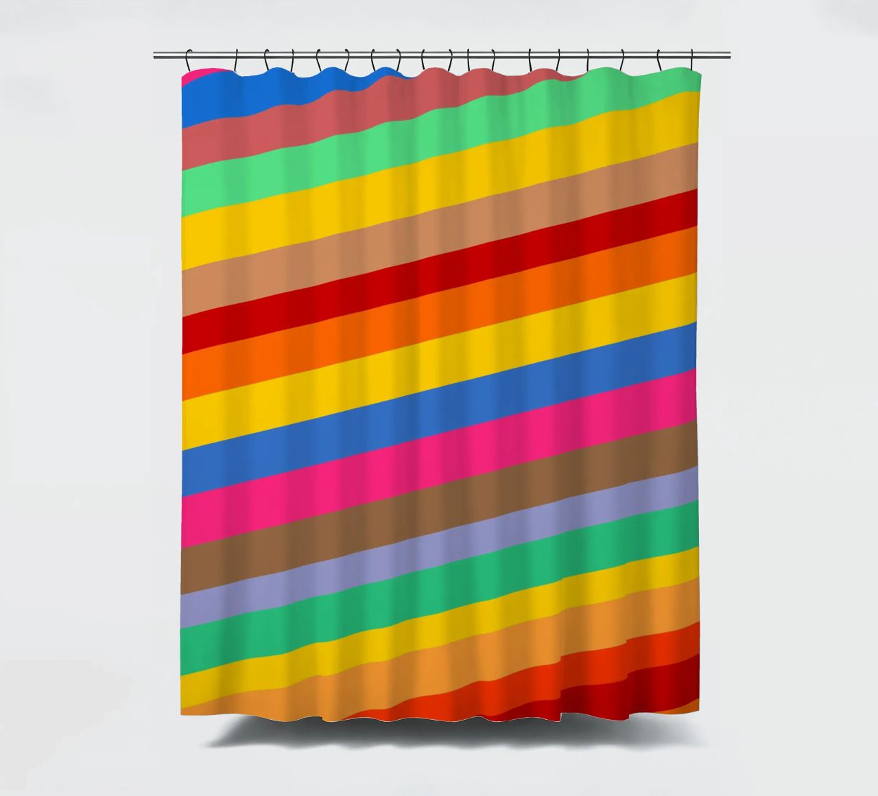 Retro slides pattern tenda da doccia da baobabprintstore