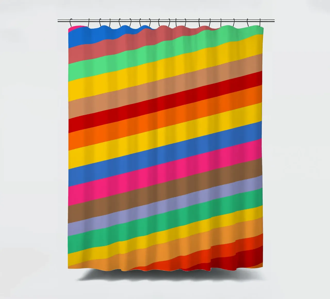 Retro slides pattern Duschvorhang von baobabprintstore