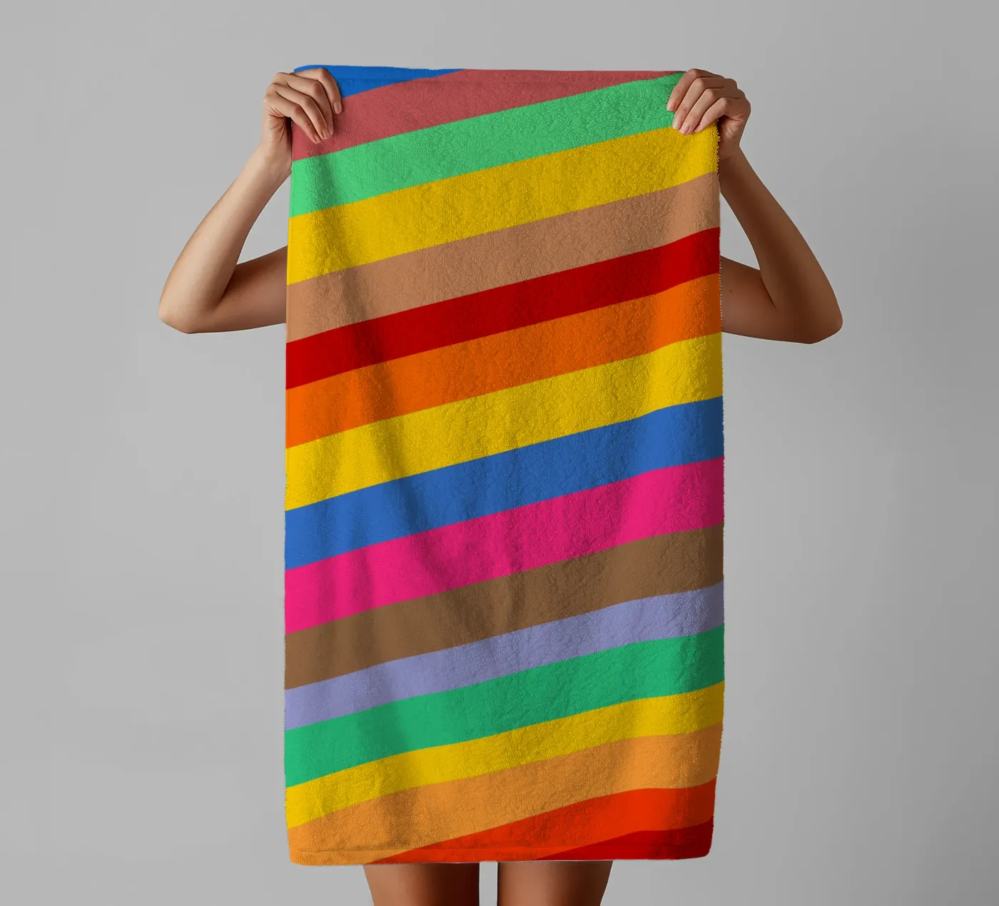 Retro slides pattern badhanddoek van baobabprintstore