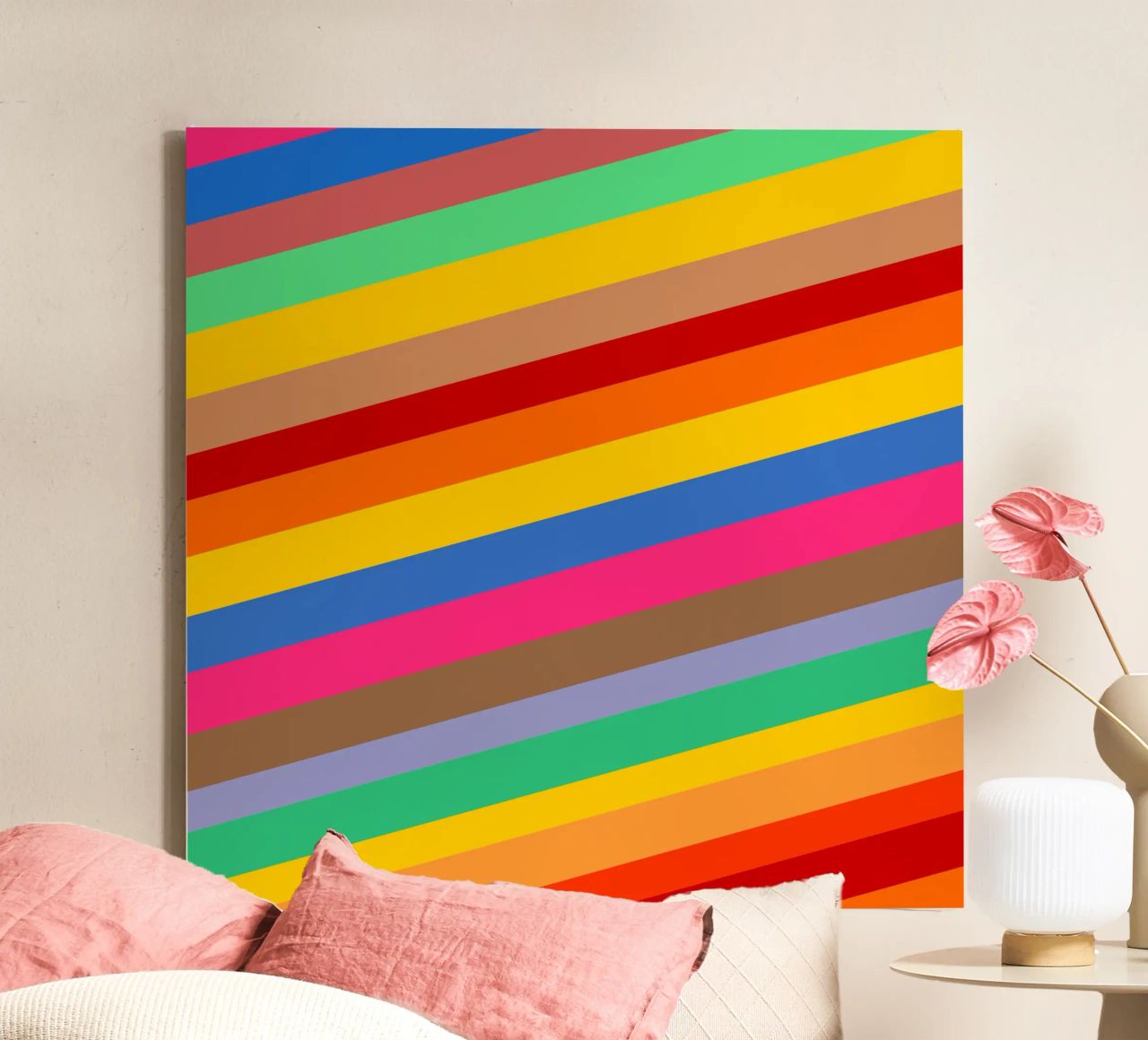 Retro slides pattern canvas by baobabprintstore