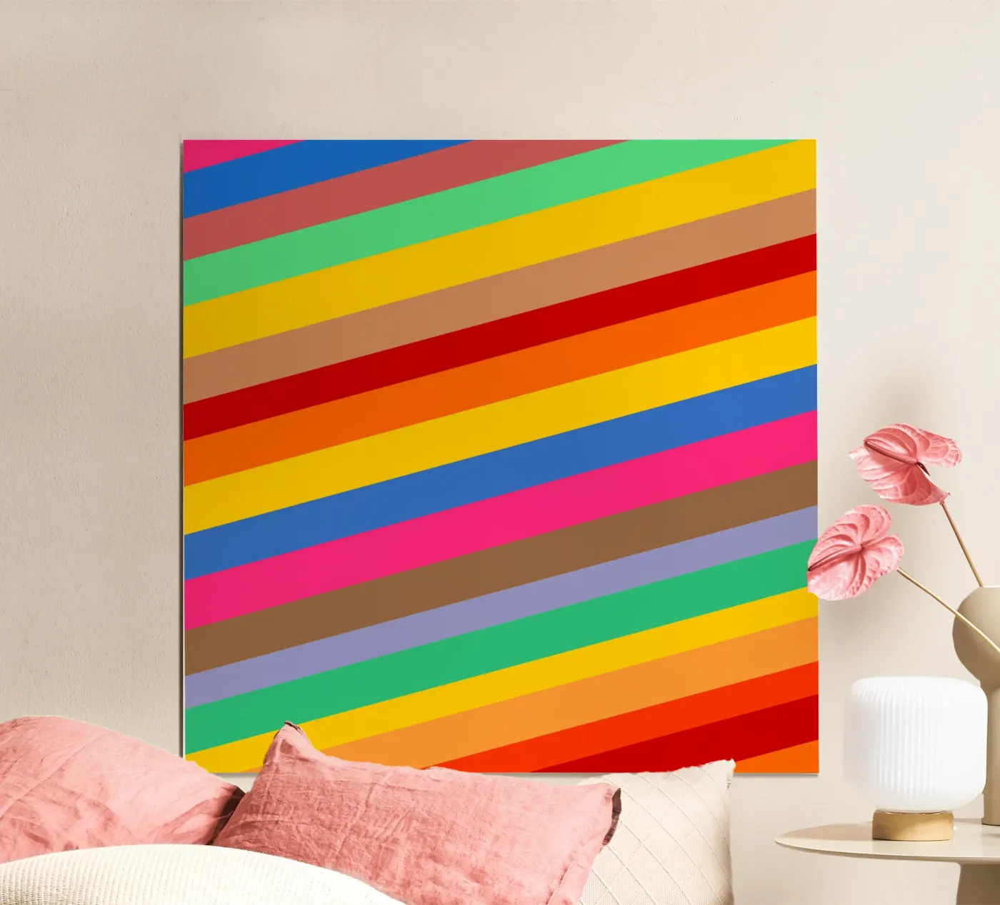 Retro slides pattern poster van baobabprintstore