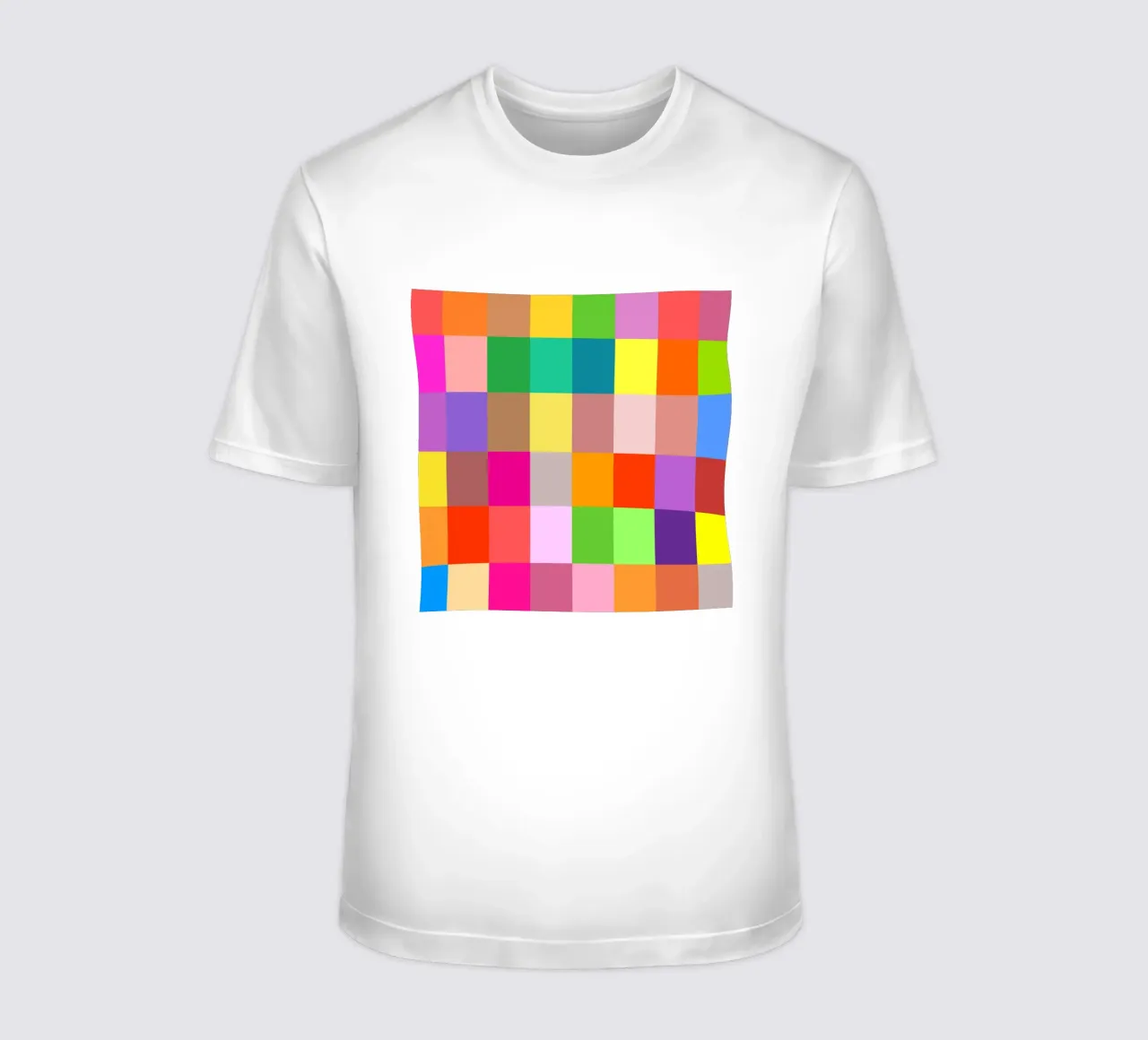 Colorful retro squares pattern t-shirt de baobabprintstore