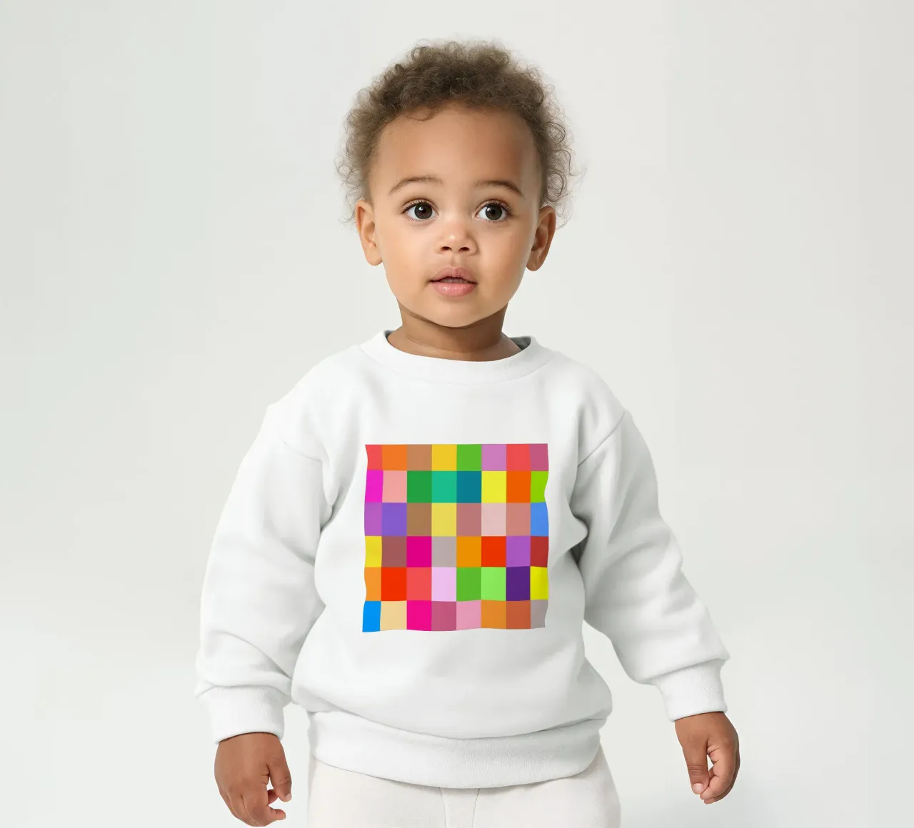 Colorful retro squares pattern sudadera de bebé de baobabprintstore