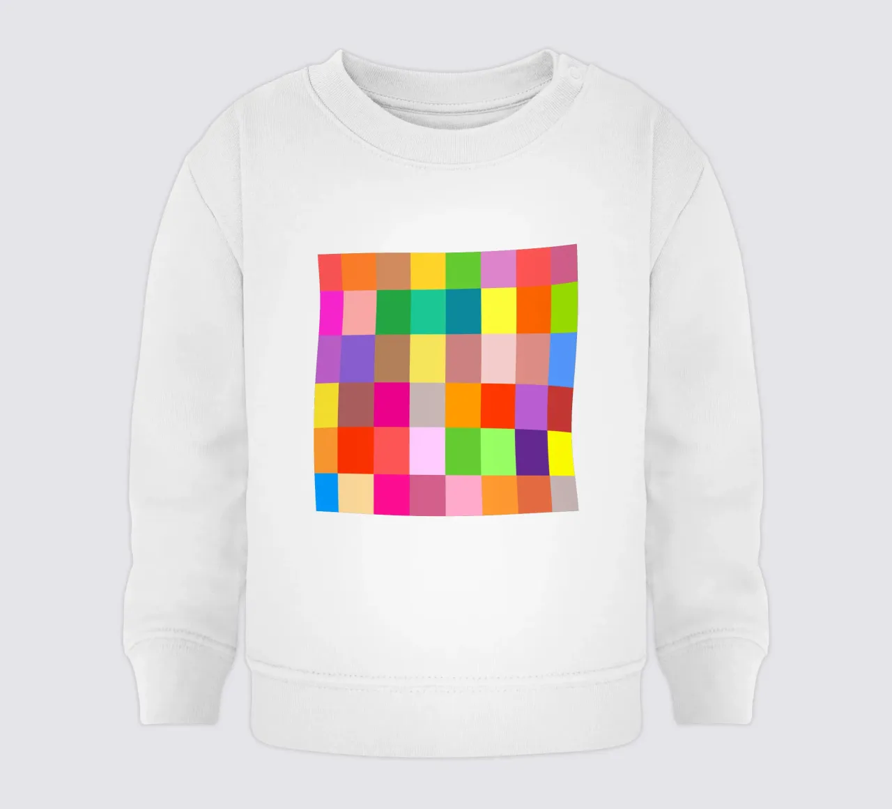 Colorful retro squares pattern felpa neonato da baobabprintstore