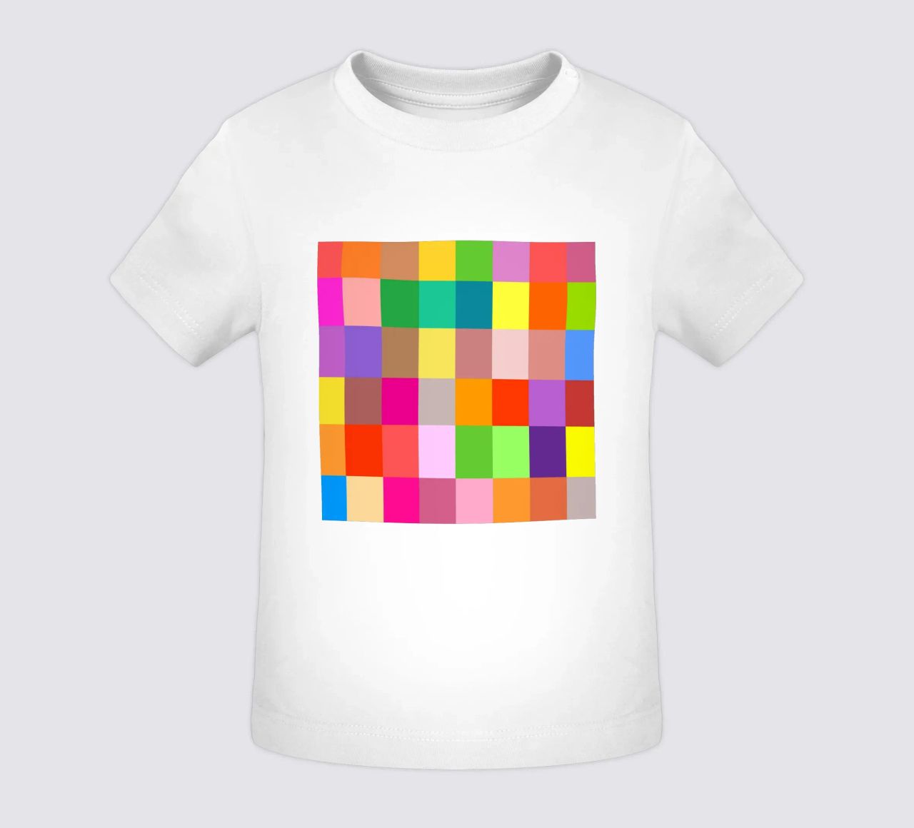Colorful retro squares pattern maglietta neonato da baobabprintstore