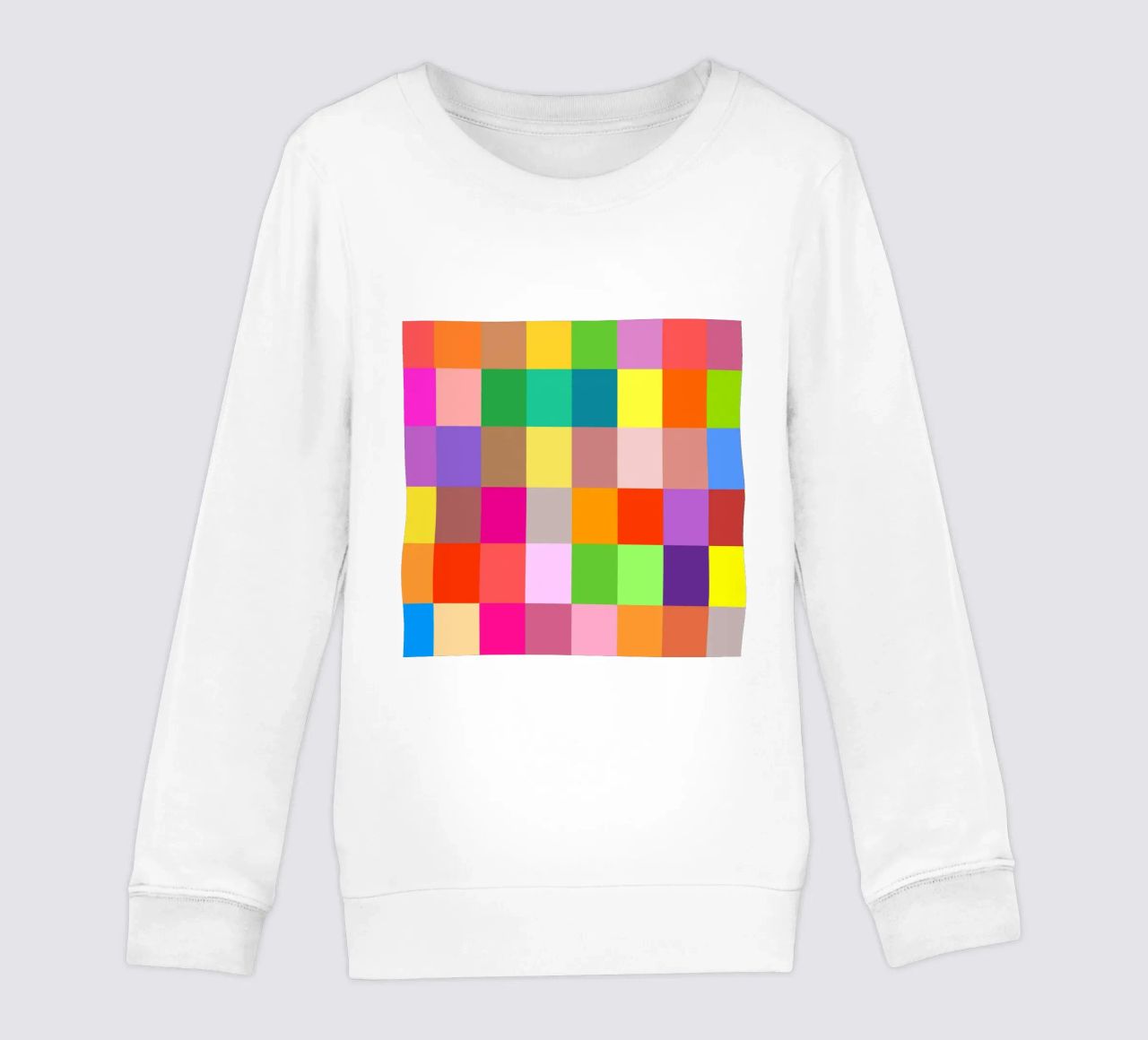 Colorful retro squares pattern felpa bambino da baobabprintstore