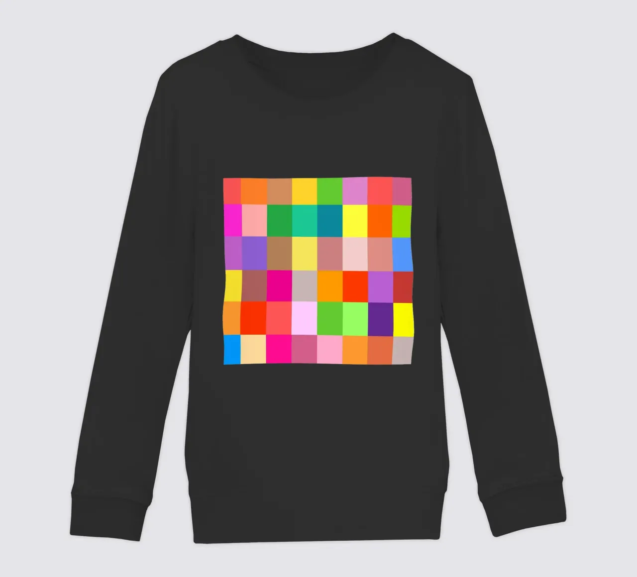 Colorful retro squares pattern felpa bambino da baobabprintstore