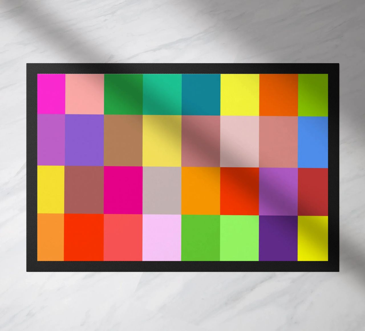 Colorful retro squares pattern zerbino da baobabprintstore