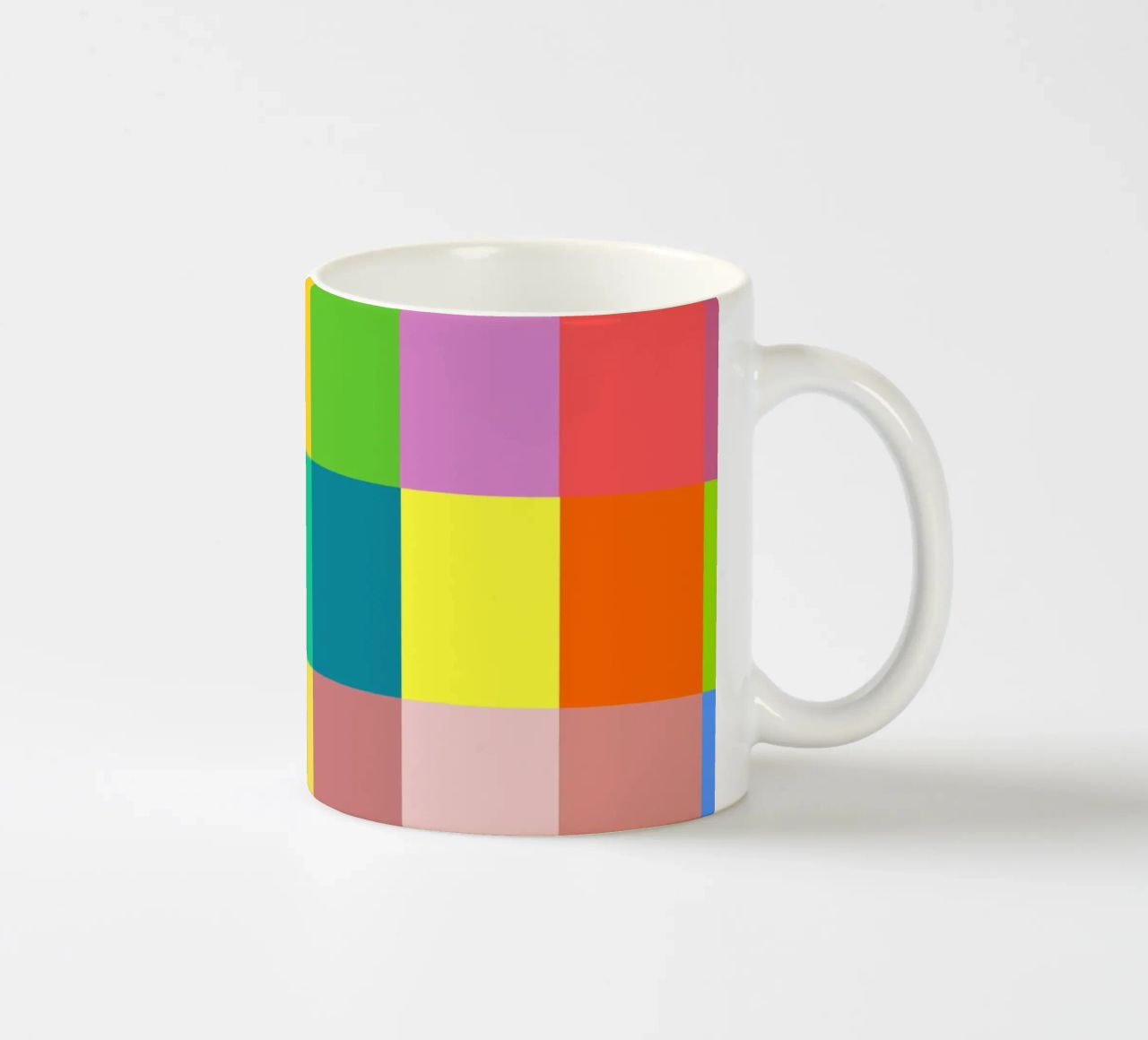 Colorful retro squares pattern tazza in ceramica da baobabprintstore