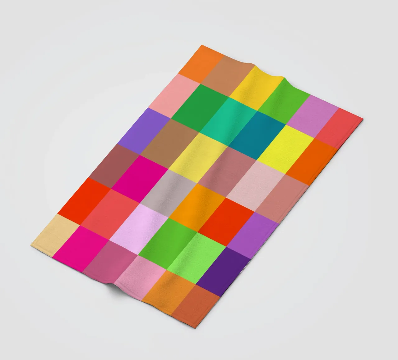 Colorful retro squares pattern coperta in pile da baobabprintstore