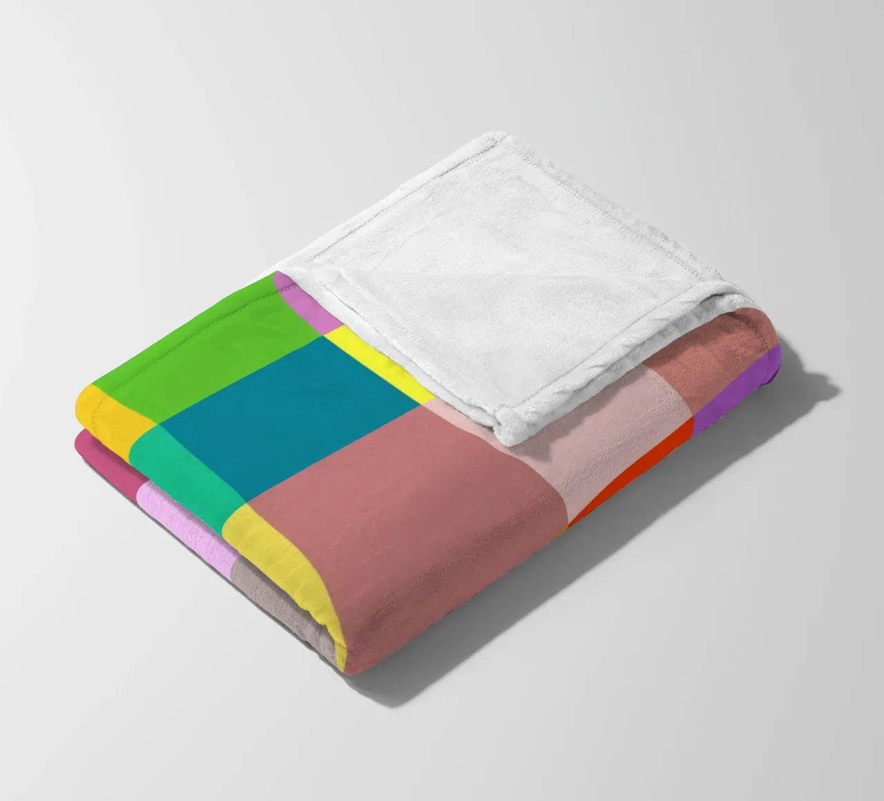 Colorful retro squares pattern coperta in pile da baobabprintstore