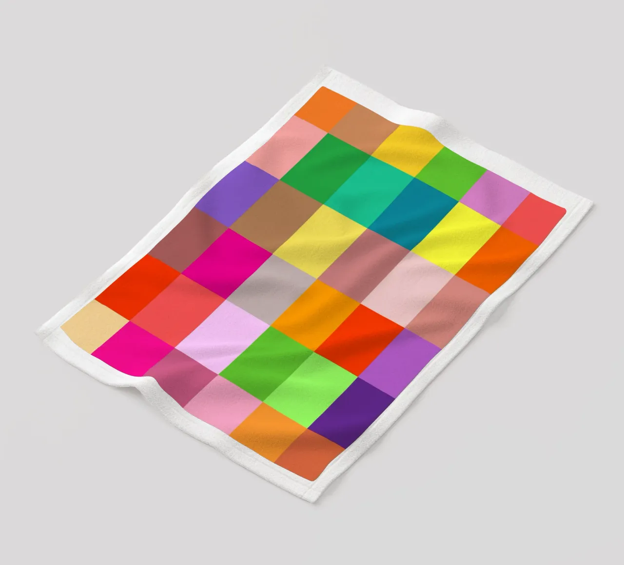 Colorful retro squares pattern coperta in pile da baobabprintstore